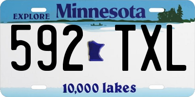 MN license plate 592TXL