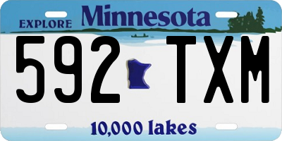 MN license plate 592TXM