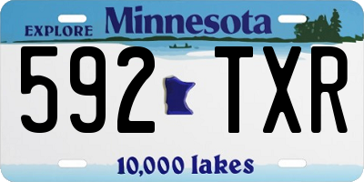 MN license plate 592TXR