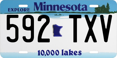 MN license plate 592TXV
