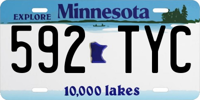 MN license plate 592TYC