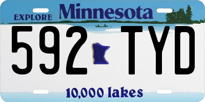 MN license plate 592TYD