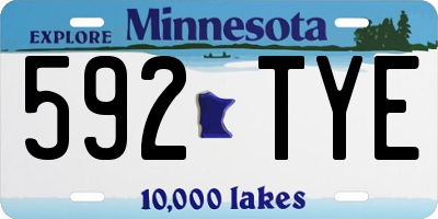 MN license plate 592TYE