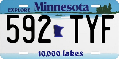 MN license plate 592TYF