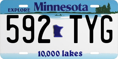 MN license plate 592TYG