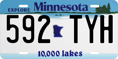 MN license plate 592TYH