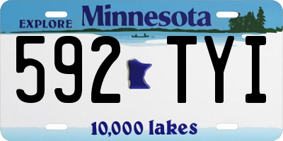MN license plate 592TYI