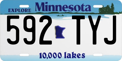 MN license plate 592TYJ