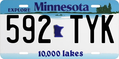 MN license plate 592TYK