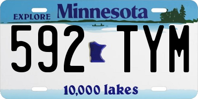 MN license plate 592TYM