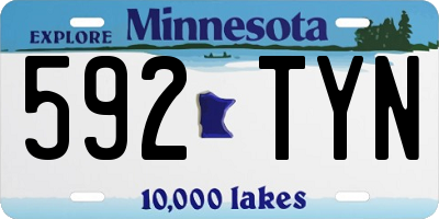 MN license plate 592TYN