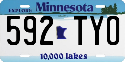MN license plate 592TYO