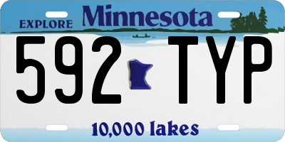 MN license plate 592TYP