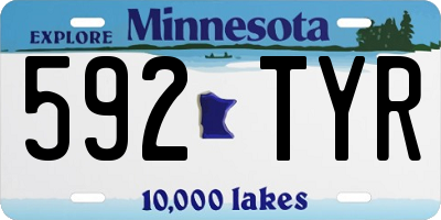 MN license plate 592TYR