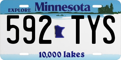 MN license plate 592TYS