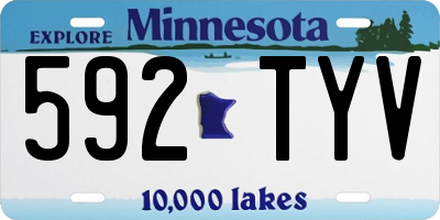 MN license plate 592TYV