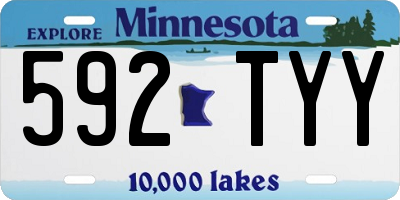 MN license plate 592TYY