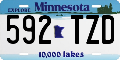 MN license plate 592TZD