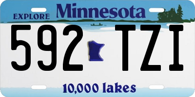 MN license plate 592TZI
