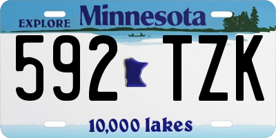 MN license plate 592TZK