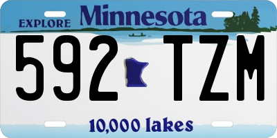 MN license plate 592TZM