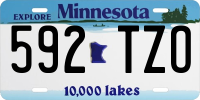 MN license plate 592TZO