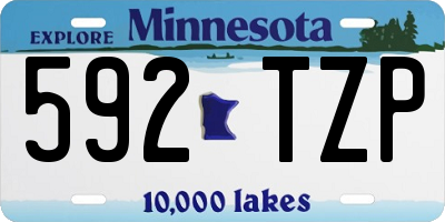 MN license plate 592TZP