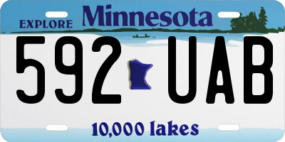 MN license plate 592UAB