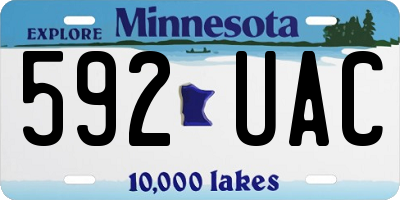 MN license plate 592UAC