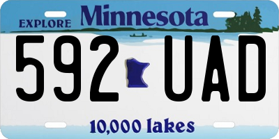 MN license plate 592UAD
