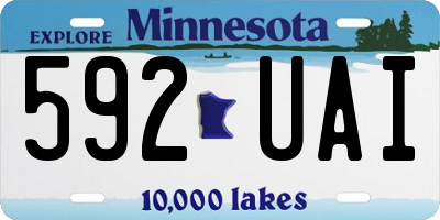 MN license plate 592UAI