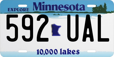 MN license plate 592UAL