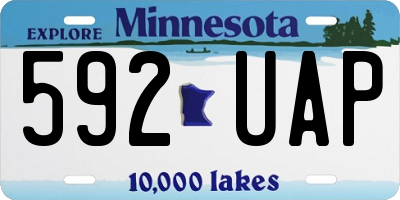 MN license plate 592UAP