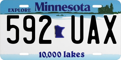 MN license plate 592UAX