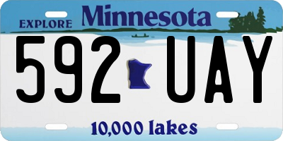 MN license plate 592UAY