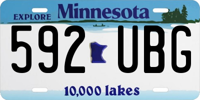 MN license plate 592UBG