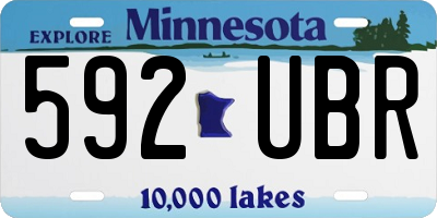 MN license plate 592UBR
