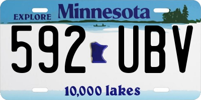 MN license plate 592UBV