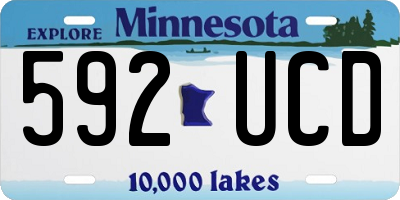 MN license plate 592UCD