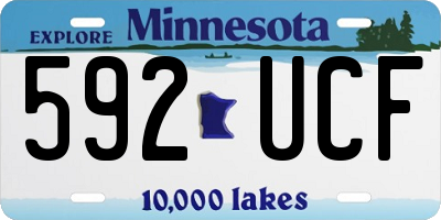 MN license plate 592UCF