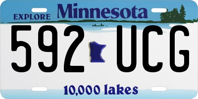 MN license plate 592UCG