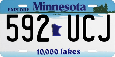 MN license plate 592UCJ
