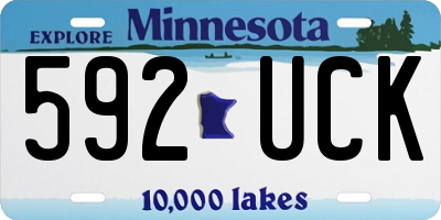 MN license plate 592UCK