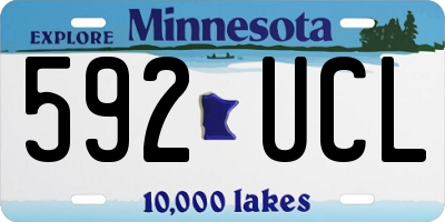 MN license plate 592UCL