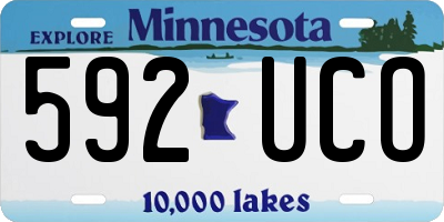MN license plate 592UCO