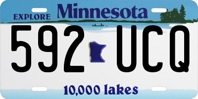 MN license plate 592UCQ