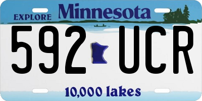 MN license plate 592UCR