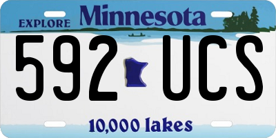 MN license plate 592UCS