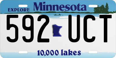 MN license plate 592UCT