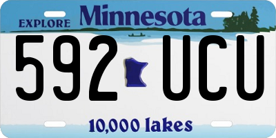 MN license plate 592UCU